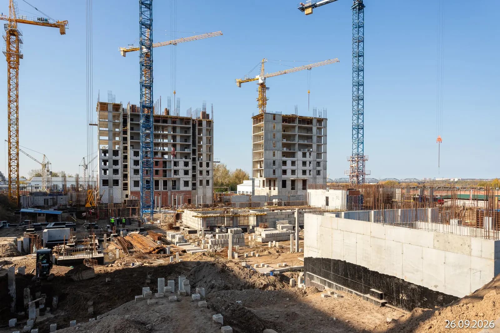 Жилой дом, Пермь, Улица Дзержинского: ход строительства, сентябрь 2026
