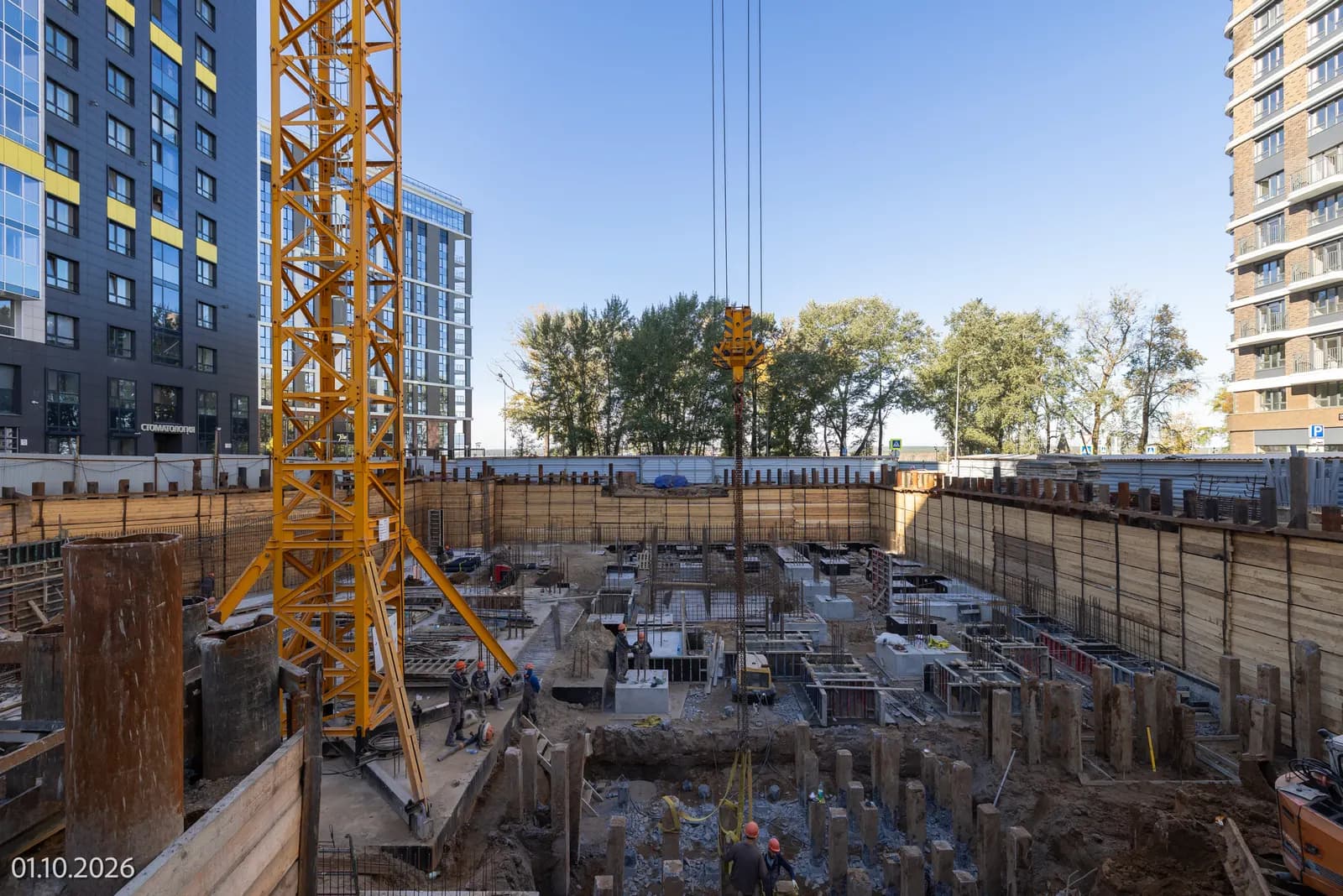 Дом ОКУЛОВА 22: ход строительства, октябрь 2026
