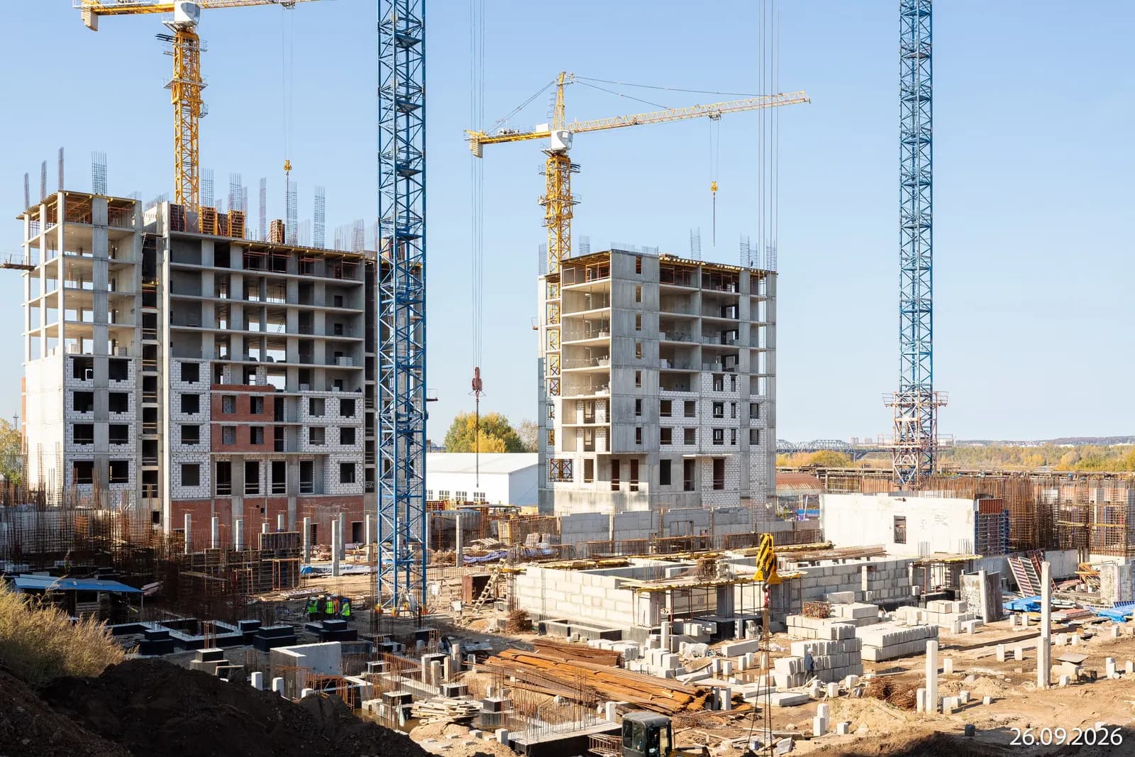 Жилой дом, Пермь, Улица Дзержинского: ход строительства, сентябрь 2026