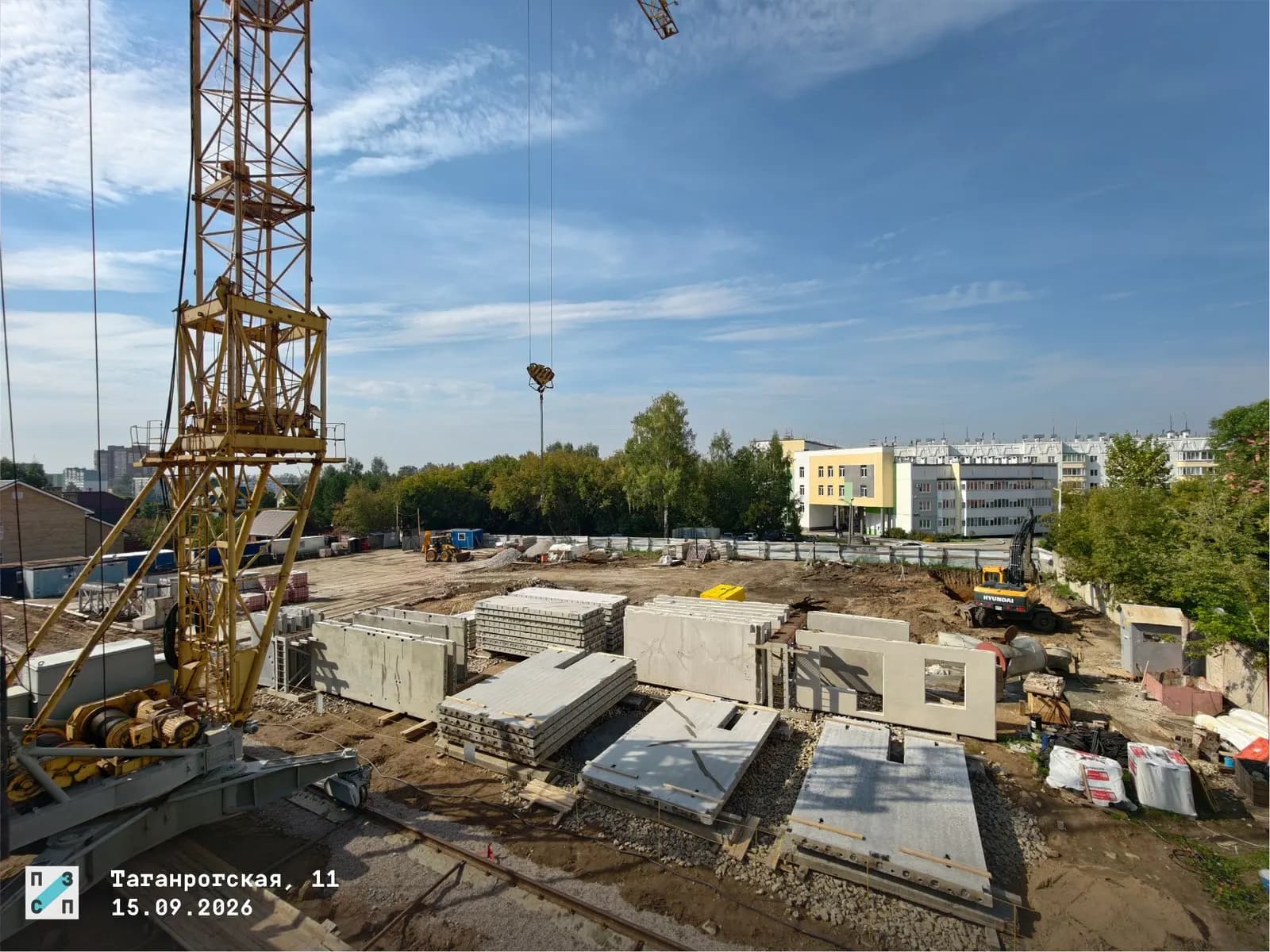 Жилой дом, Пермь, Улица Таганрогская: ход строительства, сентябрь 2026
