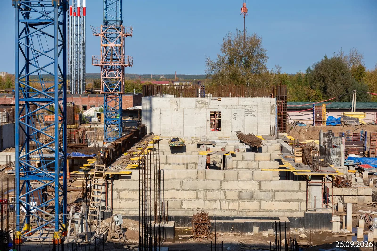 Жилой дом, Пермь, Улица Дзержинского: ход строительства, сентябрь 2026