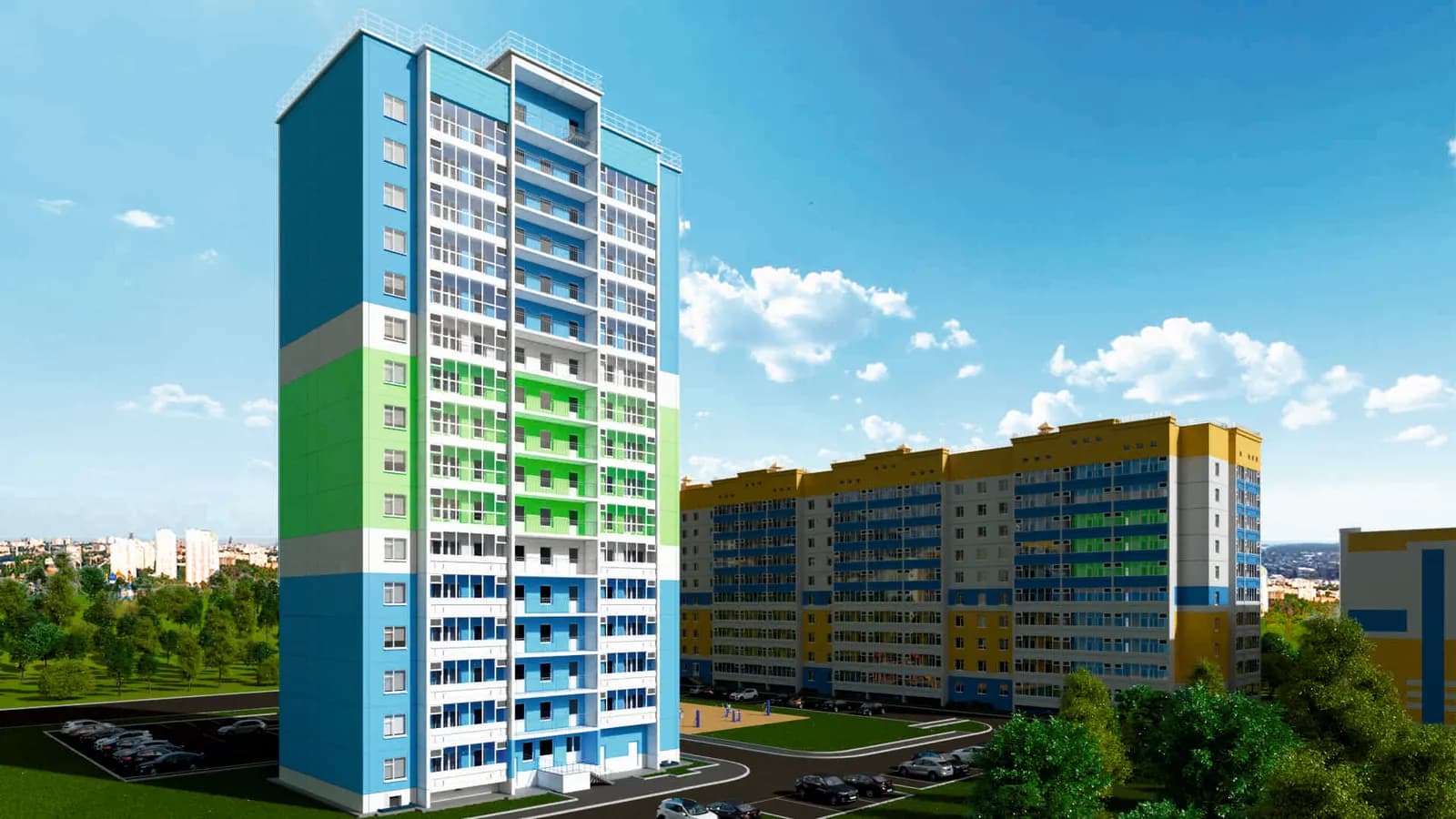 Жилой дом, Пермь, улица Кисловодская — визуализация 3